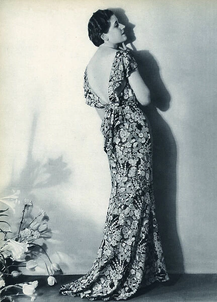 Floral evening dress 1934