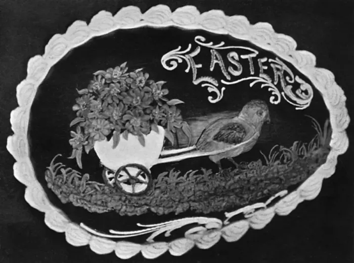 Framed Print : Floral and Figure Design for Chocolate Easter Egg Framed Print : Floral and Figure Design for Chocolate Easter Egg