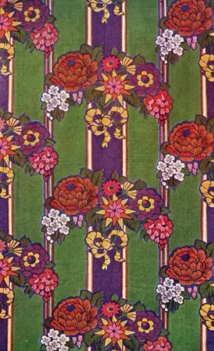 Framed Print : Floral printed linen design Framed Print : Floral printed linen design