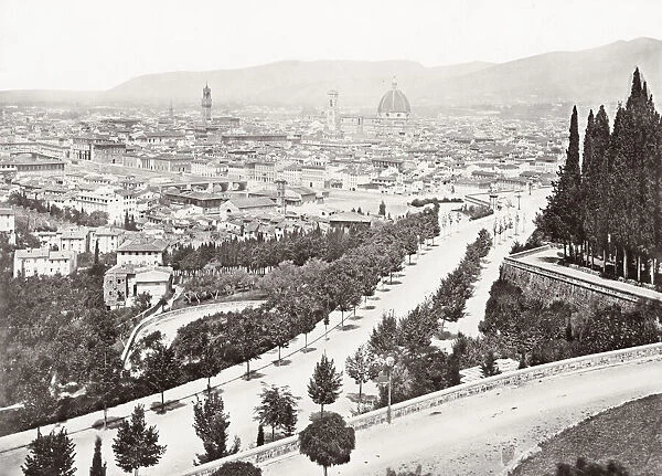 Florence, Firenze, from Viale dei Colli, Italy