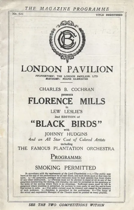 Framed Print : Florence Mills programme for Black Birds - London Pavilion Framed Print : Florence Mills programme for Black Birds - London Pavilion
