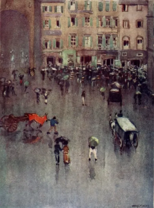 Framed Print : Florence - Piazza della Signoria on a wet Friday afternoon Framed Print : Florence - Piazza della Signoria on a wet Friday afternoon
