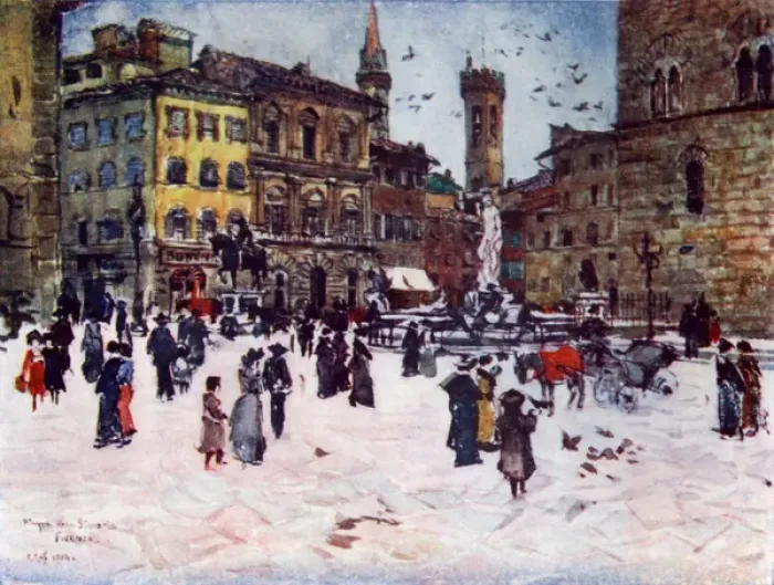 Framed Print : Florence / Piazza Signoria Framed Print : Florence / Piazza Signoria