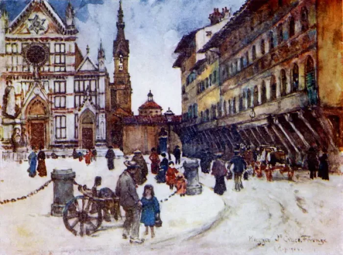 Framed Print : Florence / Piazzas Croce Framed Print : Florence / Piazzas Croce
