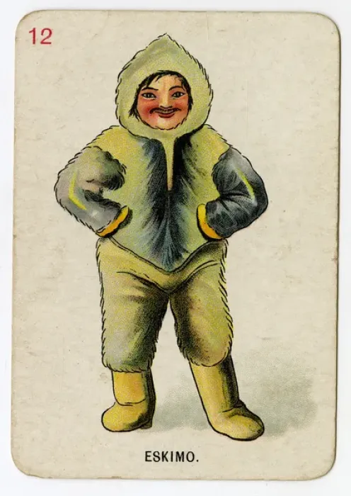 Framed Print : Florence Upton playing cards - Eskimo Framed Print : Florence Upton playing cards - Eskimo