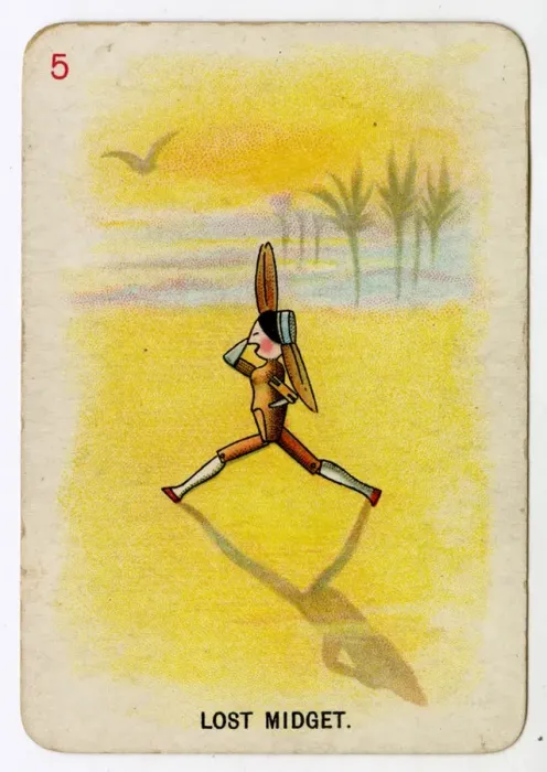 Framed Print : Florence Upton playing cards - Lost Midget Framed Print : Florence Upton playing cards - Lost Midget