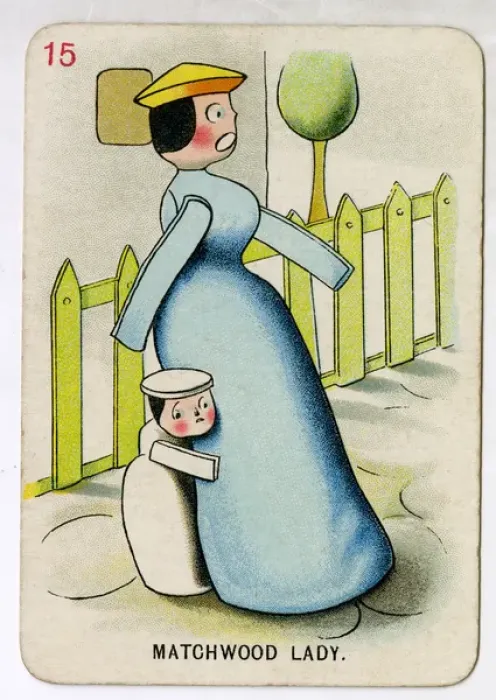 Framed Print : Florence Upton playing cards - Matchwood Lady Framed Print : Florence Upton playing cards - Matchwood Lady