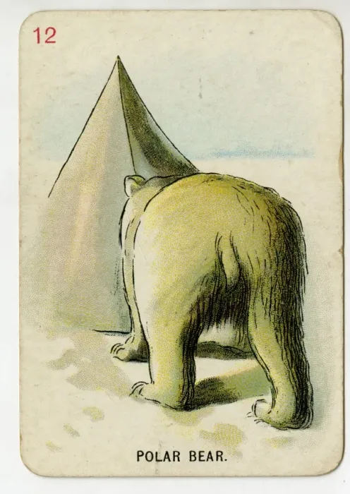 Framed Print : Florence Upton playing cards - Polar Bear Framed Print : Florence Upton playing cards - Polar Bear