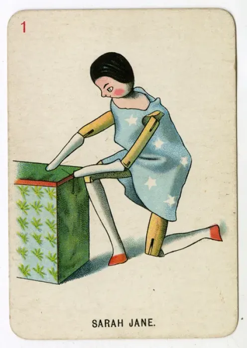 Framed Print : Florence Upton playing cards - Sarah Jane Framed Print : Florence Upton playing cards - Sarah Jane