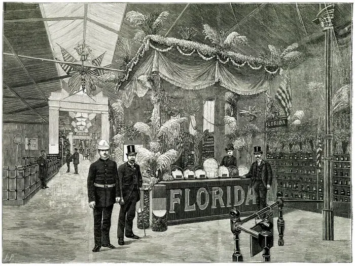 Framed Print : Florida Collective Exhibits, Paris Exhibition of 1889 Framed Print : Florida Collective Exhibits, Paris Exhibition of 1889
