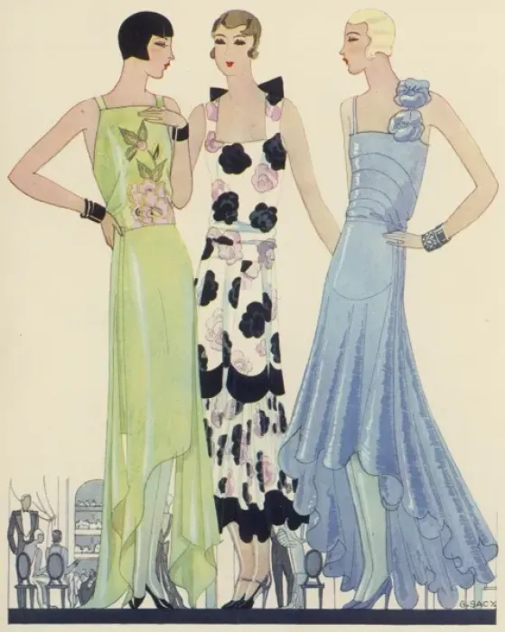 Framed Print : Flounces and a High Waist Line, by G. Sacy Framed Print : Flounces and a High Waist Line, by G. Sacy