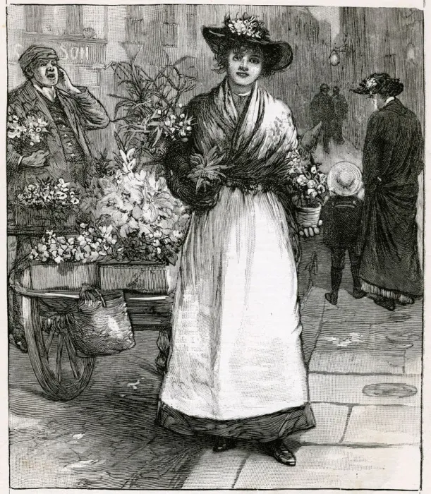 Framed Print : Flower Girl 1905 Framed Print : Flower Girl 1905