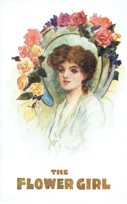 Framed Print : The Flower Girl by William T Gliddon Framed Print : The Flower Girl by William T Gliddon
