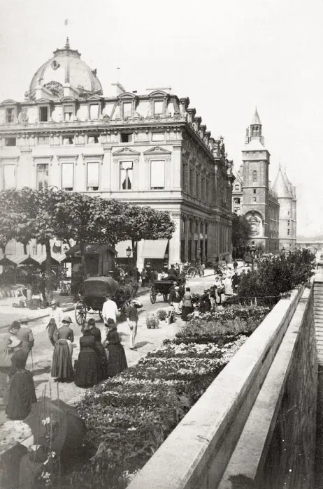 Framed Print : Flower market, bank of the River Seine, Paris, France Framed Print : Flower market, bank of the River Seine, Paris, France