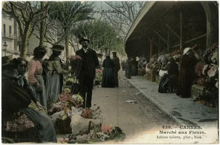 Framed Print : Flower Market at Cannes, France Framed Print : Flower Market at Cannes, France