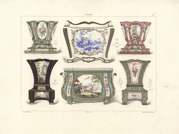 Framed Print : Flower pots or jardinieres Framed Print : Flower pots or jardinieres