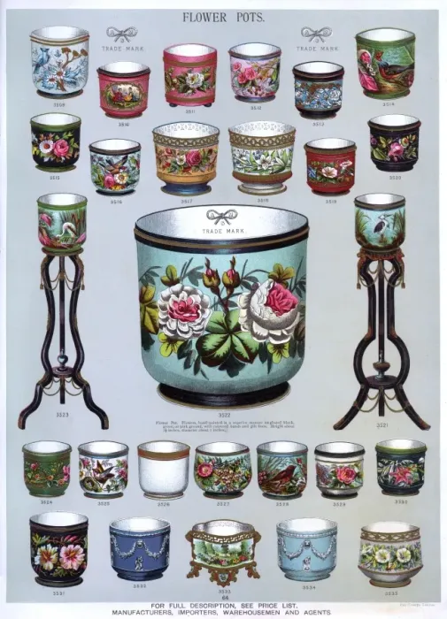 Framed Print : Flower Pots, Plate 64 Framed Print : Flower Pots, Plate 64