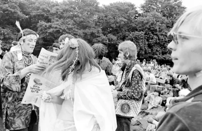 Framed Print : Flower Power and Hippies at Woburn Park Framed Print : Flower Power and Hippies at Woburn Park