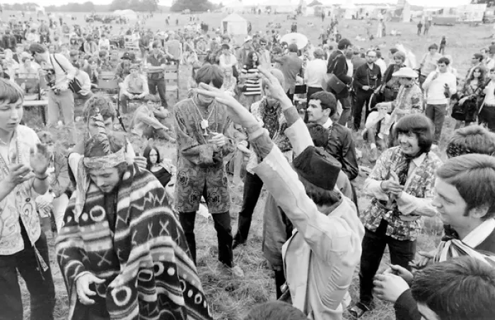 Framed Print : Flower Power and Hippies at Woburn Park
