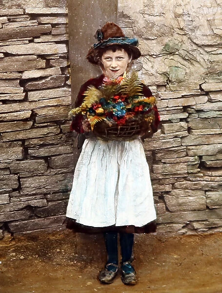 A flower seller, Victorian period