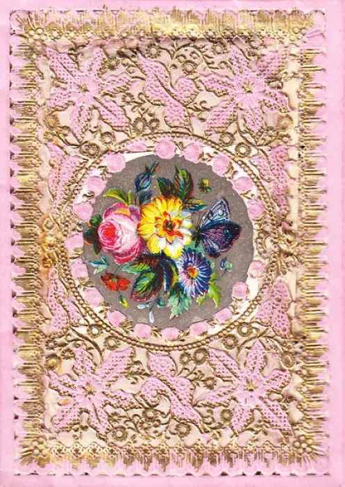 Framed Print : Flowers and butterfly on a greetings card Framed Print : Flowers and butterfly on a greetings card