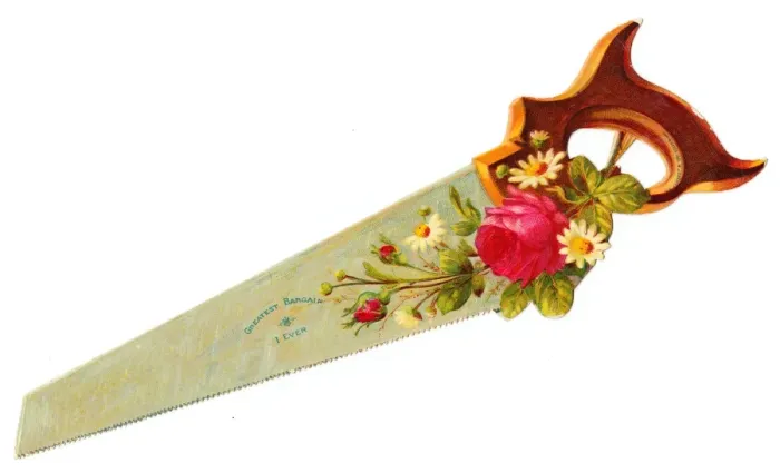Framed Print : Flowers on a saw-shaped Victorian scrap Framed Print : Flowers on a saw-shaped Victorian scrap
