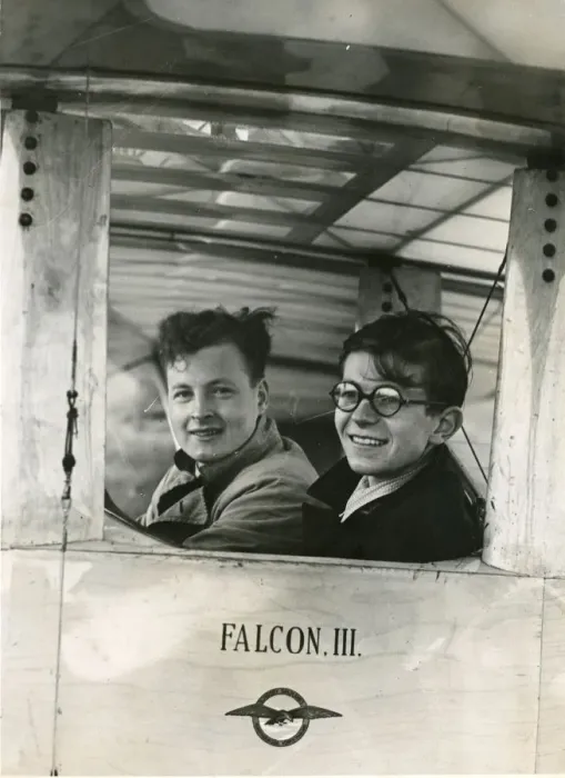 Framed Print : Flt Lt W. Murray, left, and John S. Sproule after their? Framed Print : Flt Lt W. Murray, left, and John S. Sproule after their?