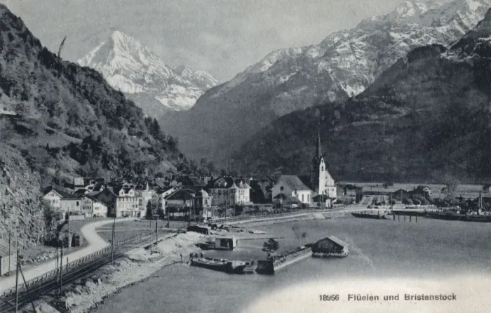 Framed Print : Fluelen, Switzerland and the Bristen Alp Framed Print : Fluelen, Switzerland and the Bristen Alp