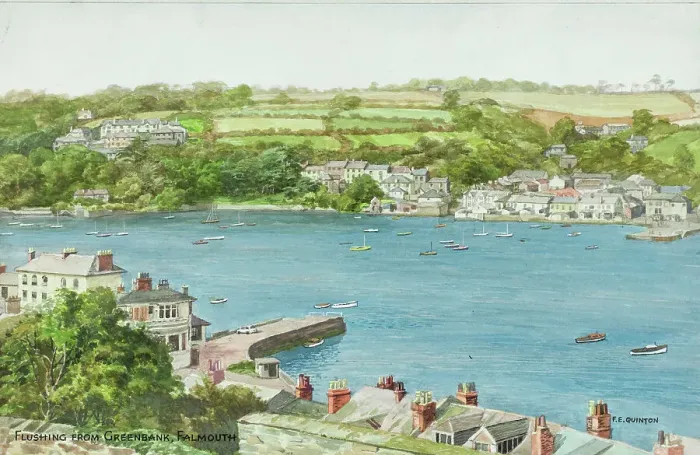 Framed Print : Flushing, from Greenbank, Falmouth, Cornwall Framed Print : Flushing, from Greenbank, Falmouth, Cornwall
