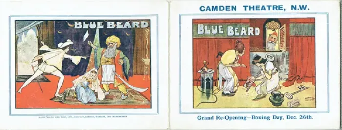 Framed Print : Flyer for Bluebeard by Hugh Mytton - Front and Back cover Framed Print : Flyer for Bluebeard by Hugh Mytton - Front and Back cover