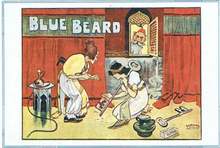 Framed Print : Flyer for Bluebeard by Hugh Mytton - Front cover Framed Print : Flyer for Bluebeard by Hugh Mytton - Front cover