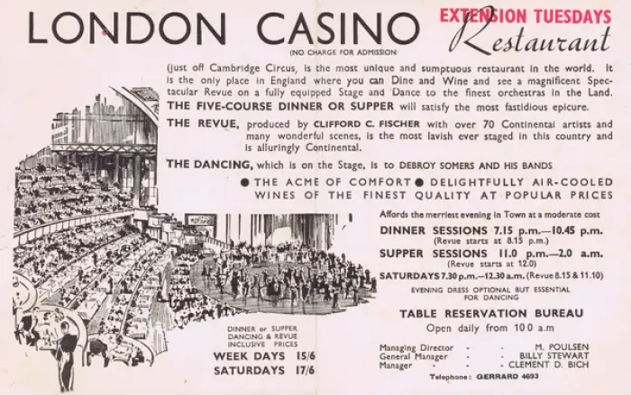 Framed Print : A flyer for the show Folies d amour at the London Casino, 19 Framed Print : A flyer for the show Folies d amour at the London Casino, 19