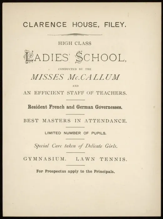 Framed Print : Flyer for Ladies School Framed Print : Flyer for Ladies School