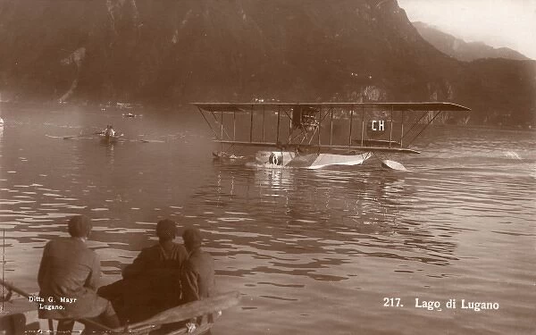 A flying boat in Switzerland or Italy