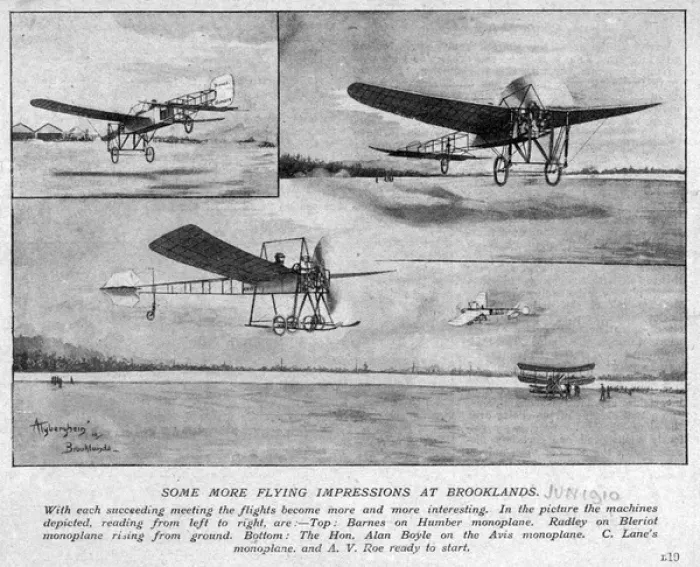 Framed Print : Some flying impressions at Brooklands June 1910 Framed Print : Some flying impressions at Brooklands June 1910