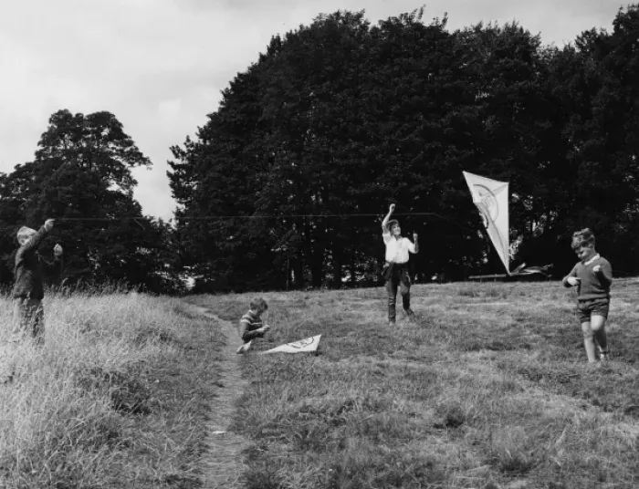 Framed Print : Flying Kites 1970S Framed Print : Flying Kites 1970S