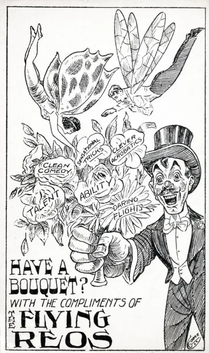 Framed Print : The Flying Reos, Have a Bouquet? Date: 1922 Framed Print : The Flying Reos, Have a Bouquet? Date: 1922