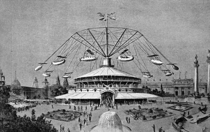 Framed Print : A flying roundabout; Sir Hiram Maxims latest invention Framed Print : A flying roundabout; Sir Hiram Maxims latest invention