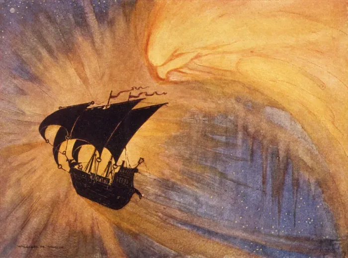 Framed Print : FLYING SHIP IN SPACE Framed Print : FLYING SHIP IN SPACE