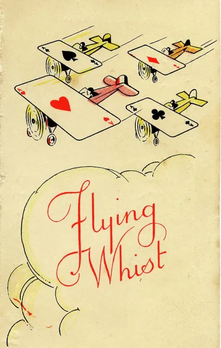 Framed Print : Flying Whist playing cards scorecard, four aces Framed Print : Flying Whist playing cards scorecard, four aces