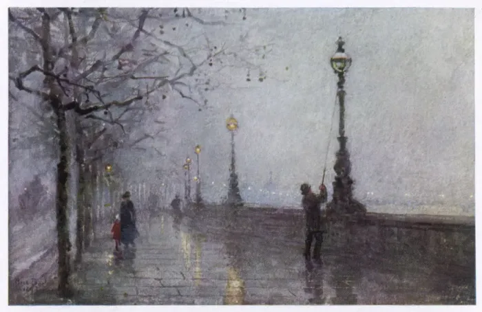 Framed Print : FOG, EMBANKMENT Framed Print : FOG, EMBANKMENT
