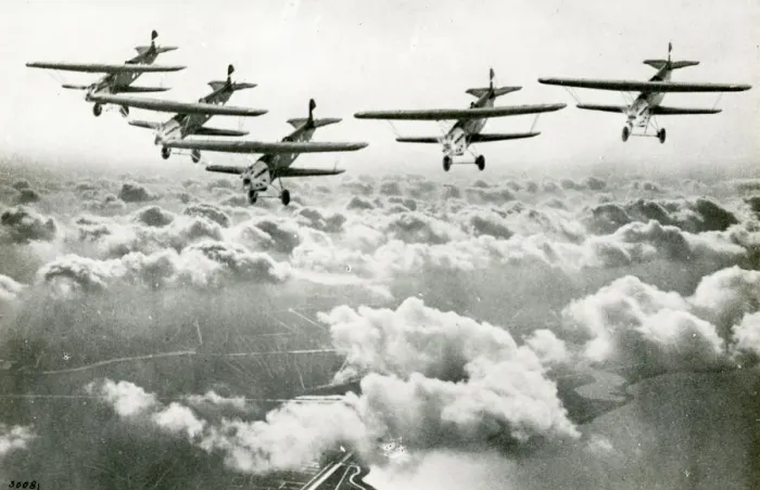 Framed Print : Fokker CV-Ds of the Dutch Army Aviation Group Framed Print : Fokker CV-Ds of the Dutch Army Aviation Group