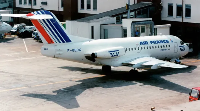 Framed Print : Fokker F-28-1000 F-GECK Framed Print : Fokker F-28-1000 F-GECK