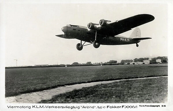 A Fokker F. XXXVI ('Arend') - Commercial Aircraft of KLM