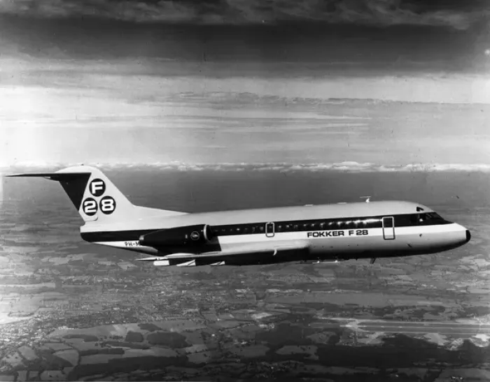 Framed Print : Fokker F28 Fellowship Framed Print : Fokker F28 Fellowship
