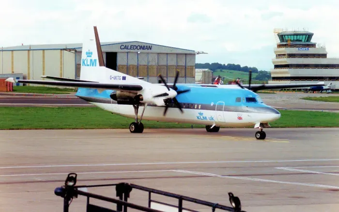 Framed Print : Fokker F50 G-UKTG Framed Print : Fokker F50 G-UKTG