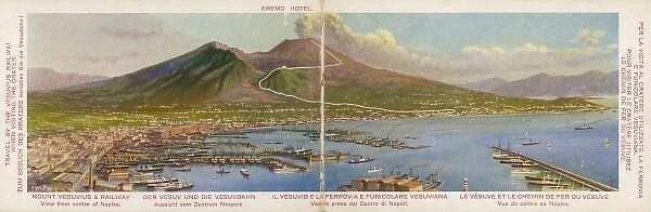 Fold-out view of Vesuvius Volcano - Funicular Railway