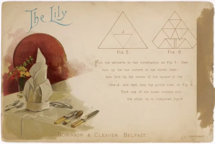 Framed Print : How to Fold Serviettes Framed Print : How to Fold Serviettes