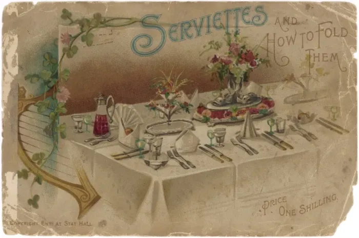 Framed Print : How to Fold Serviettes Framed Print : How to Fold Serviettes