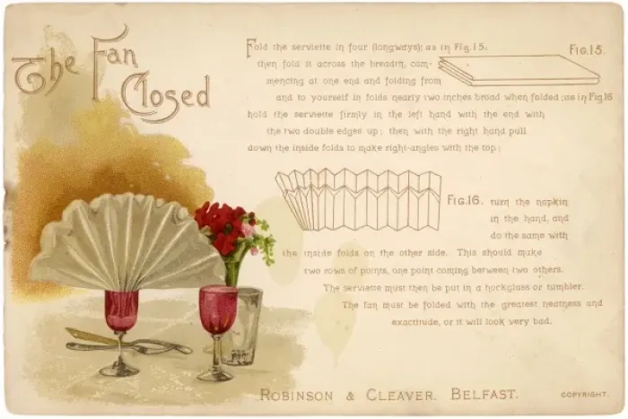 Framed Print : How to Fold Serviettes Framed Print : How to Fold Serviettes